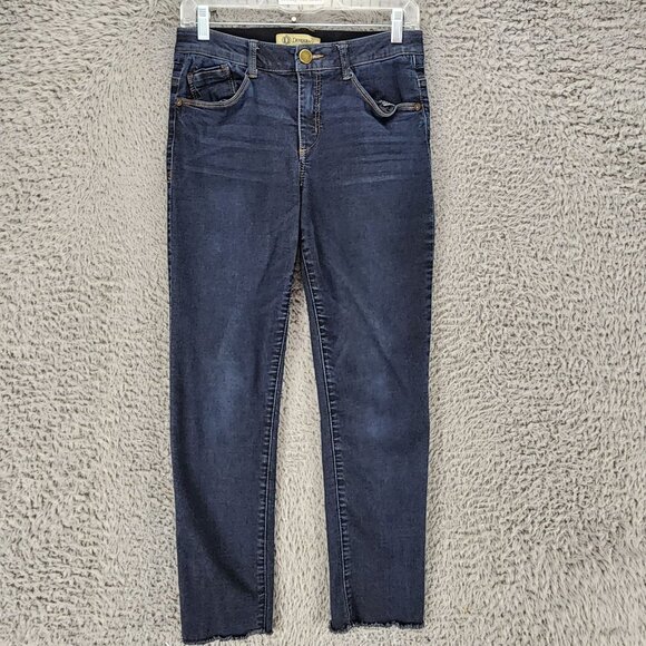 Democracy Jeans Womens 2 Dark Wash Mid Rise Skinny  *GUC* - Picture 1 of 14